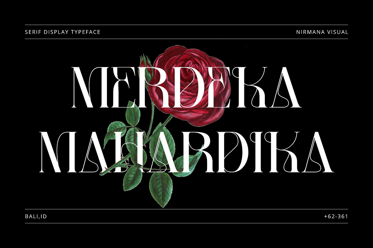 Merdeka Mahardika - Logo Serif Font, a Serif Font by Nirmana Visual (Photo 1 of 8)