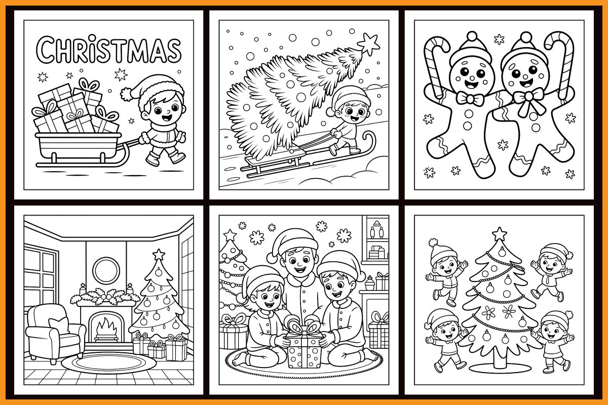 Relaxing Christmas Coloring Book, a Seasonal Illustration by protabsorkar11 (Photo 3 of 4)