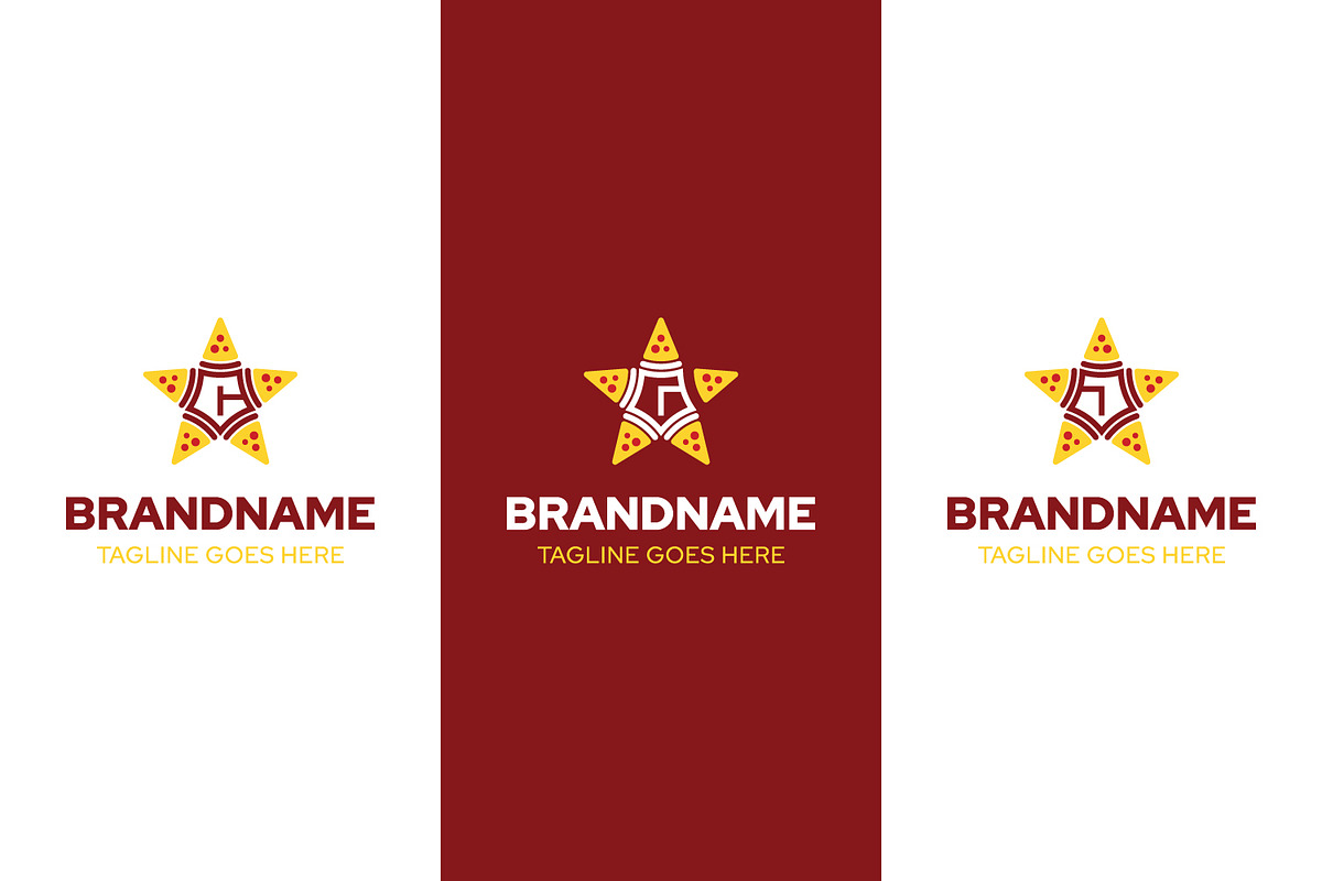 Letter C G J Pizza Star Logo Set, a Branding & Logo Template by Pray Art Design Studio (Photo 2 of 2)