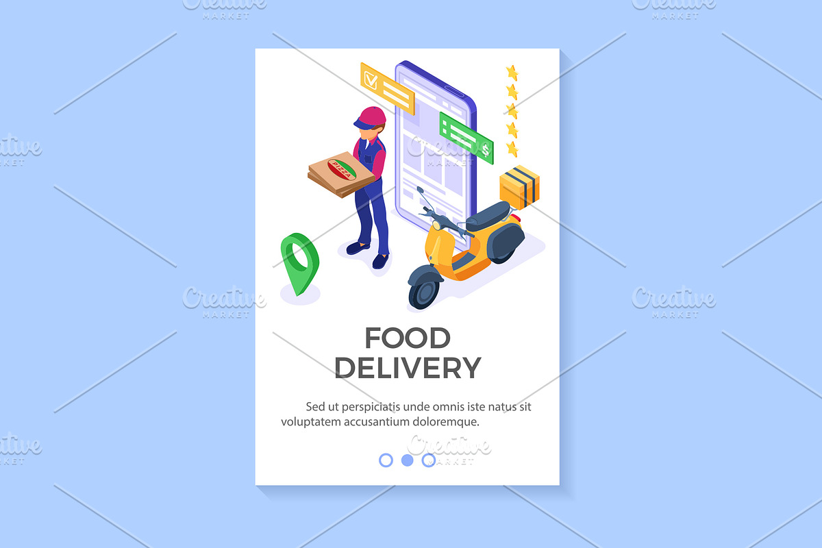 Online food pizza order delivery, a Food Illustration by TAlex (Photo 2 of 4)