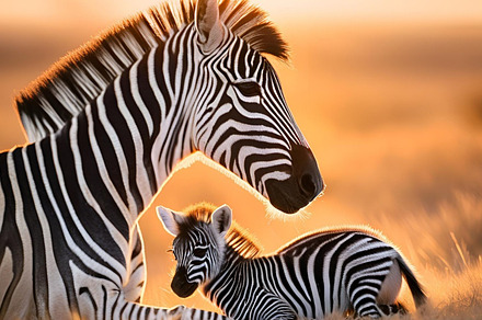 Zebra mother and baby on safari, an Animal Photo by ComfortQ