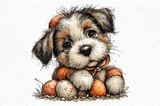 Whimsical Funny Easter Dog Clipart, an Illustration by Craft Nest (Thumbnail 11 of 11)