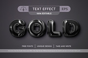 5 Metal Editable Text Effects, a Layer Style Add-On by rwgusev (Thumbnail 3 of 7)