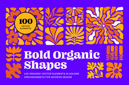 100 Bold Organic Vector Shapes, an Object Graphic by Pencil Twist