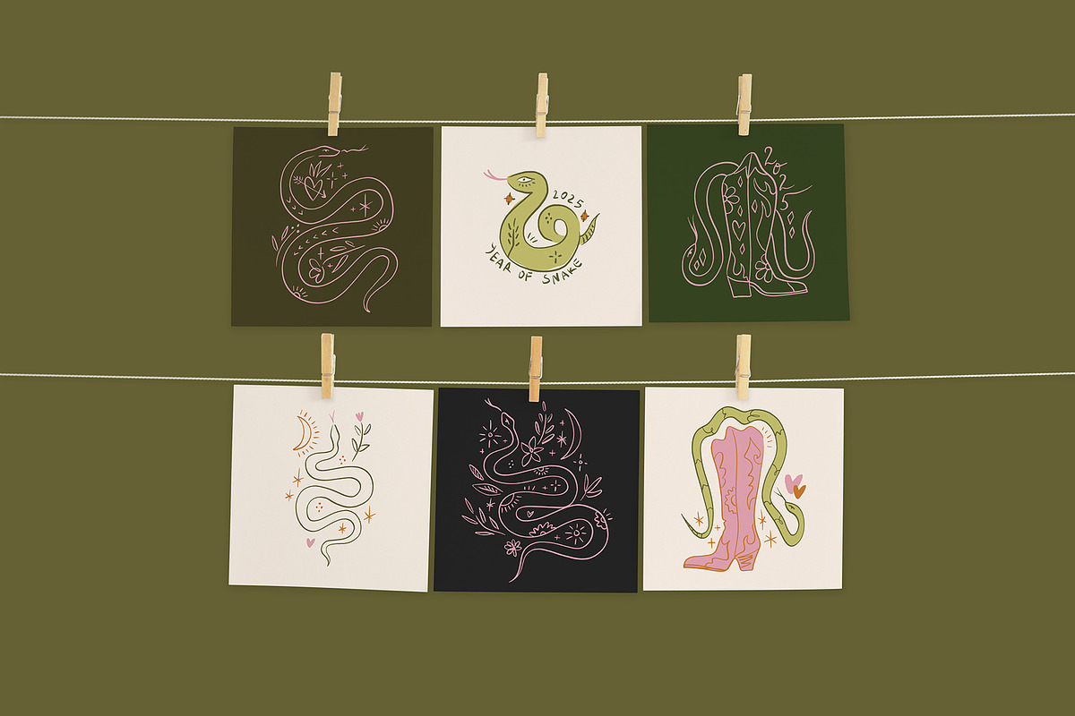 Nice Snakes Bundle, an Animal Illustration by Annie Konst (Photo 4 of 20)