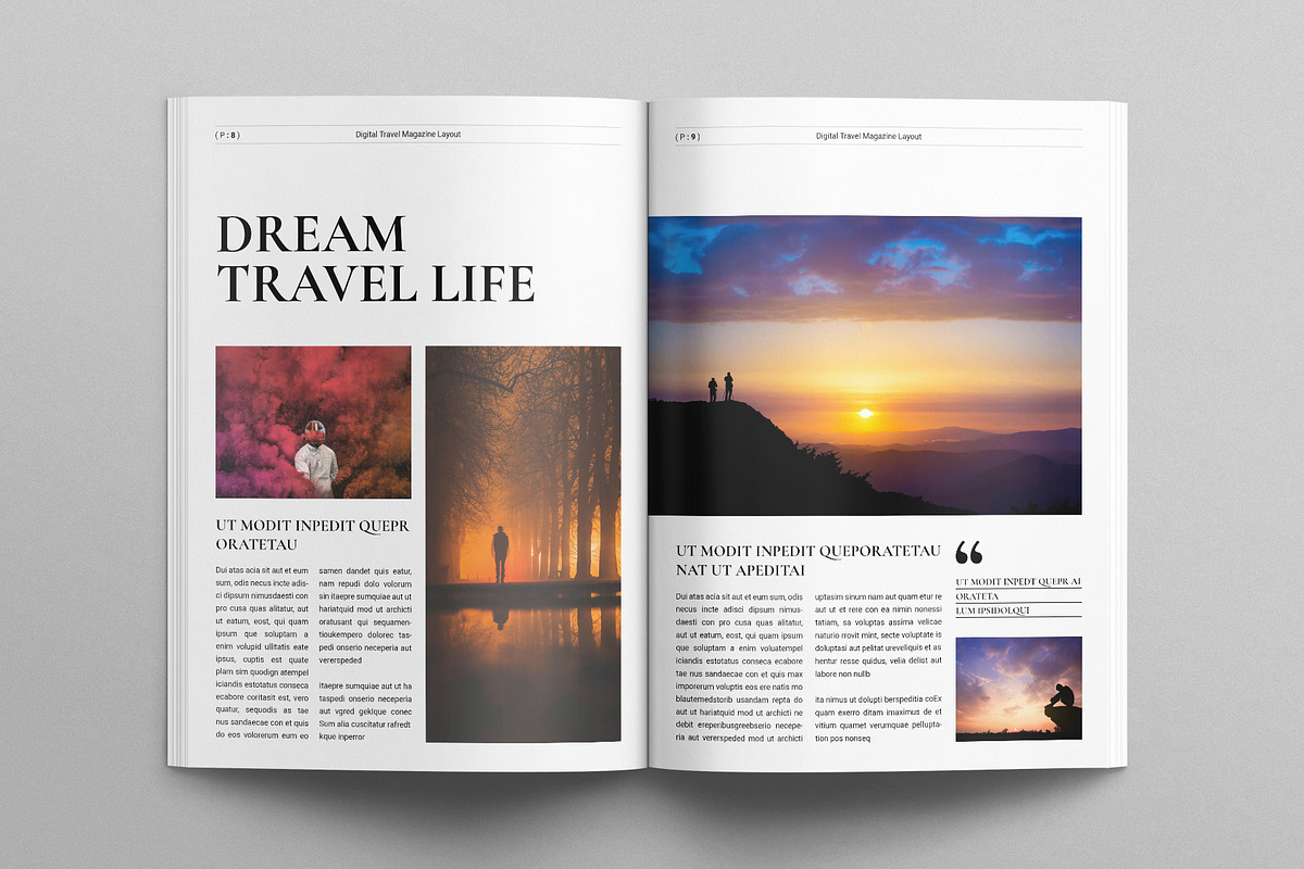 Digital Travel Magazine Layout, a Magazine Template by E-Type (Photo 4 of 7)