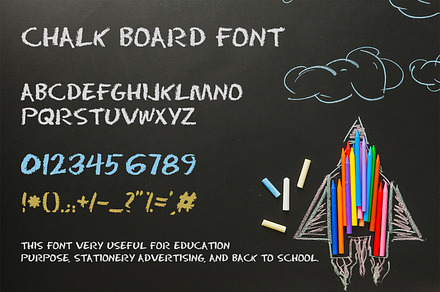 Chalk Board Font, a Script Font by OWPictures