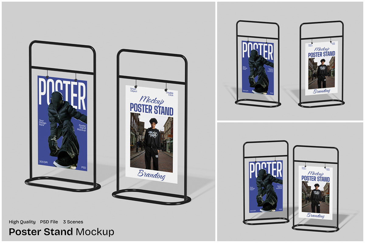 Poster Stand Mockup, an Advertising Mockup by Unerispace (Photo 1 of 5)