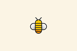 Bee Health Icon Simple Logo Vector