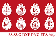 Round Christmas Monogram Vector Pack, an Illustration by Anastasia Feya (Thumbnail 6 of 9)