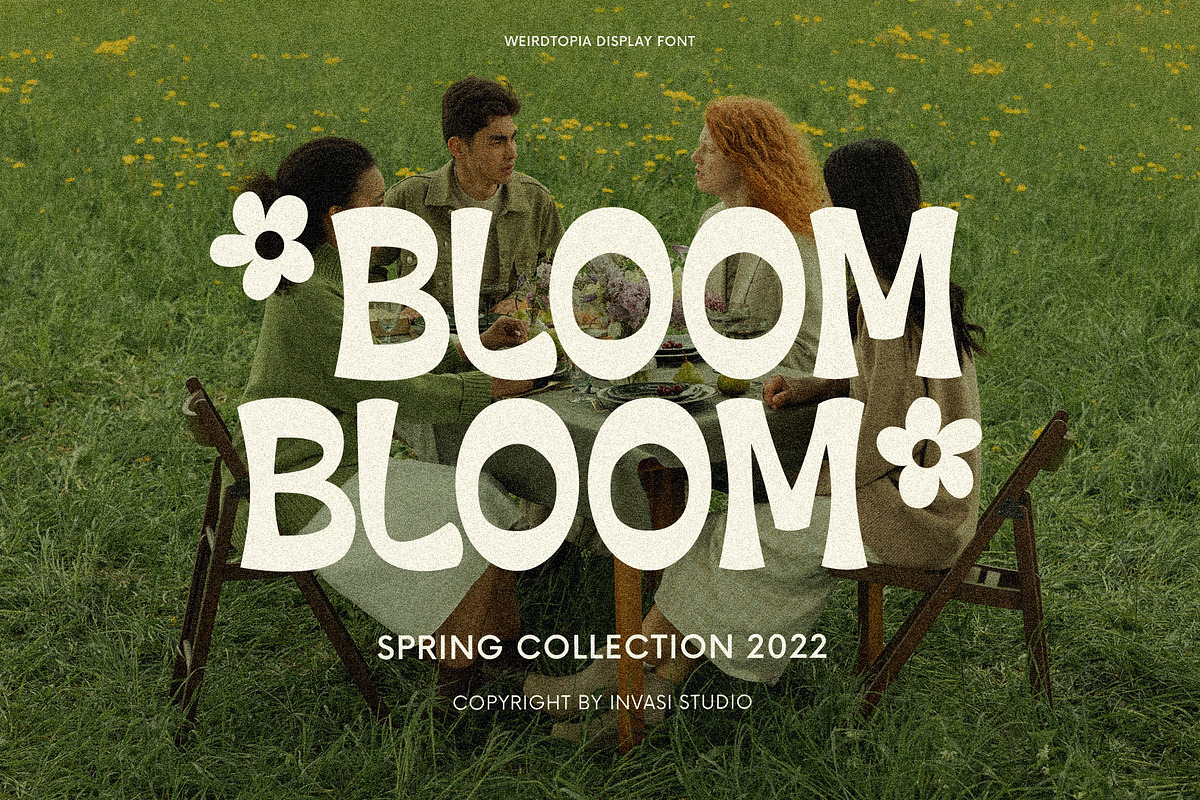 Weirdtopia - Groovy Retro, a Sans Serif Font by Invasi Studio (Photo 5 of 10)