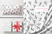 Contrasting Floral Ink Pattern Set, a Pattern Graphic by Gribanessa (Thumbnail 3 of 4)