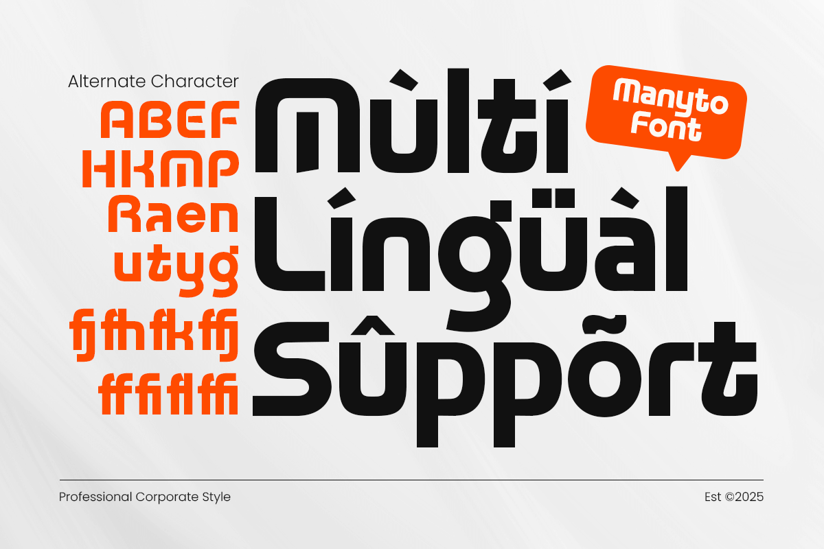 Manyto - Display Corporate Font, a Sans Serif Font by TokoPress (Photo 12 of 12)