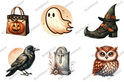 VIntage Halloween Stickers Bundle, a Graphic by designcity5 (Thumbnail 2 of 5)