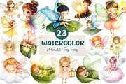 Adorable Tiny Fairy & Sparkles, an Illustration by CreationArt (Thumbnail 1 of 5)