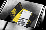 Trifold On Metal Desk 3D Mockup, an Advertising Mockup by graphicook (Thumbnail 3 of 4)