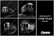 Eerie Train Car Halloween Railroad, a Background Graphic by LaseredNinja (Thumbnail 1 of 7)