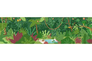 Jungle landscape, an Animal Illustration by Good Studio