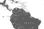 Vector World Map with main cities, an Education Illustration by asantosg (Thumbnail 5 of 7)