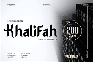 Khalifah Stylish Display, a Font by muljanes