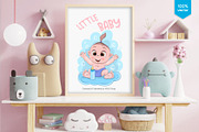 Cute little baby. Tshirt, PNG., a Person Illustration by KENO Mascots (Thumbnail 3 of 5)