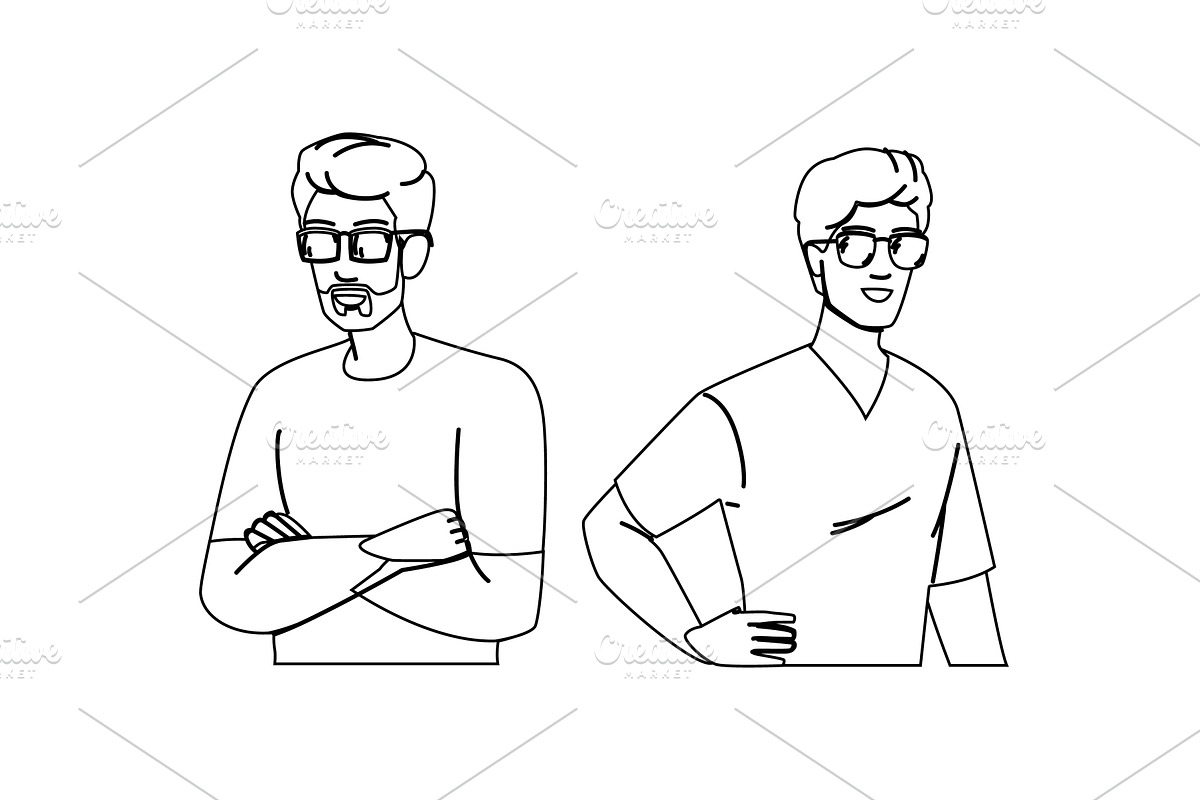 casual sunglasses man vector, a Person Illustration by pikepicture
