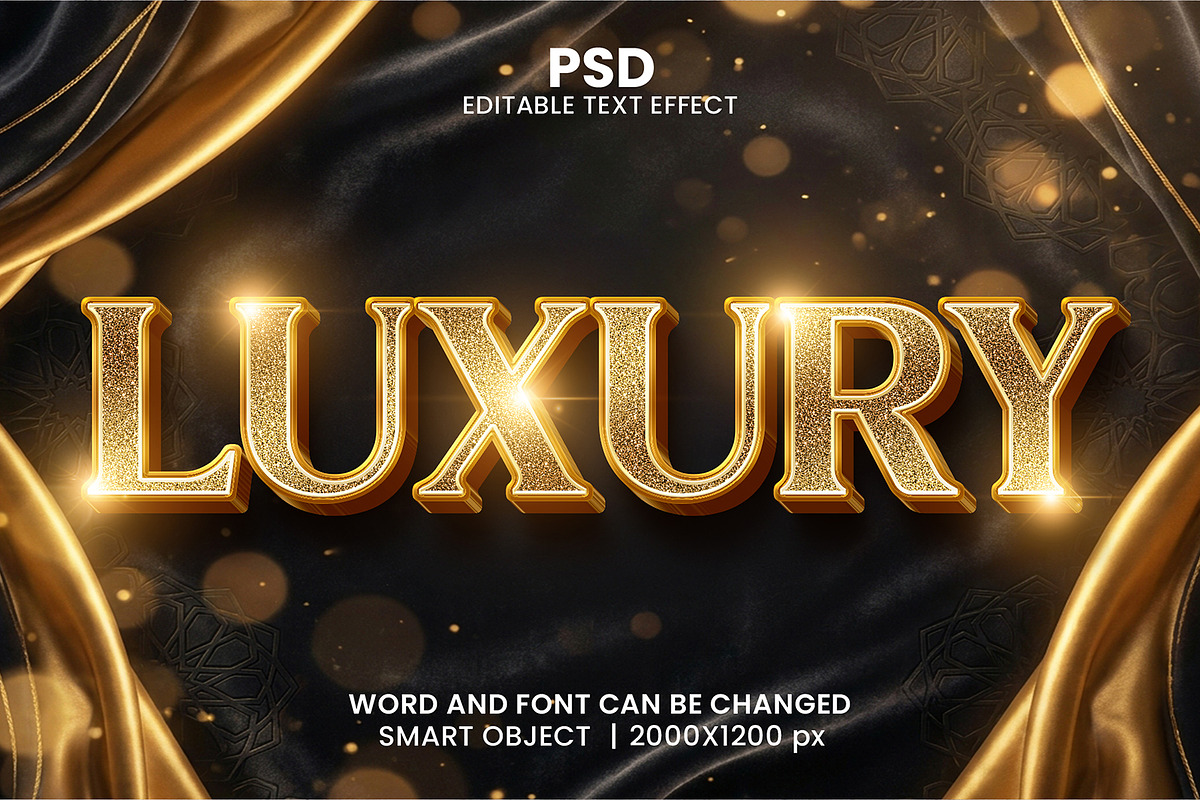 Luxury Gold Text Effect PSD Template, a Layer Style Add-On by bdrobin (Photo 2 of 2)