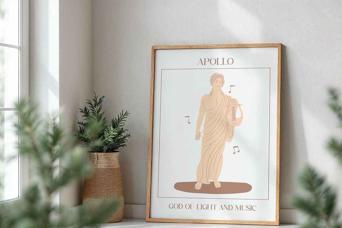 Apollo God Poster, a Decorative Illustration by elfy creative