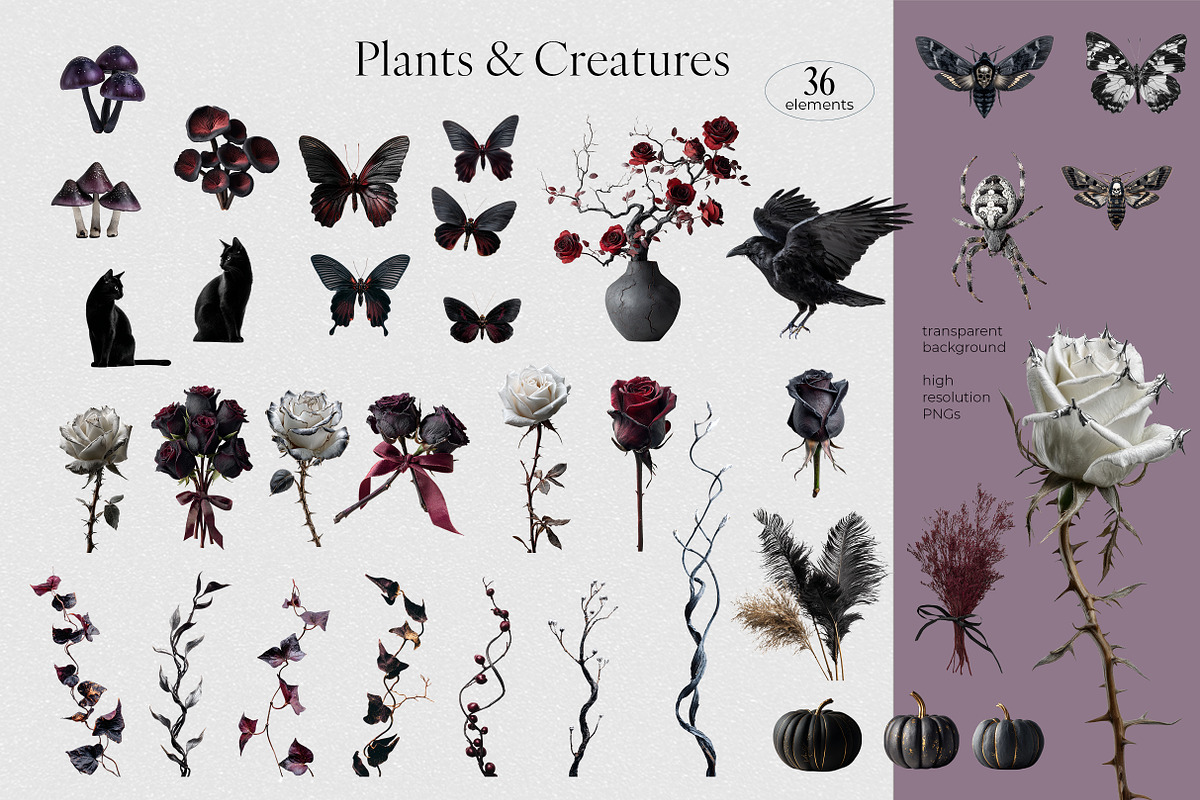 Gothic Glam – Halloween Collage Pack, an Object Graphic by R-studio (Photo 7 of 11)