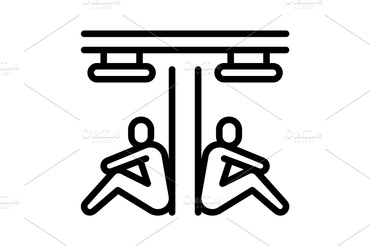 Separate detached black icon, an Outline Icon by Creative priyanka