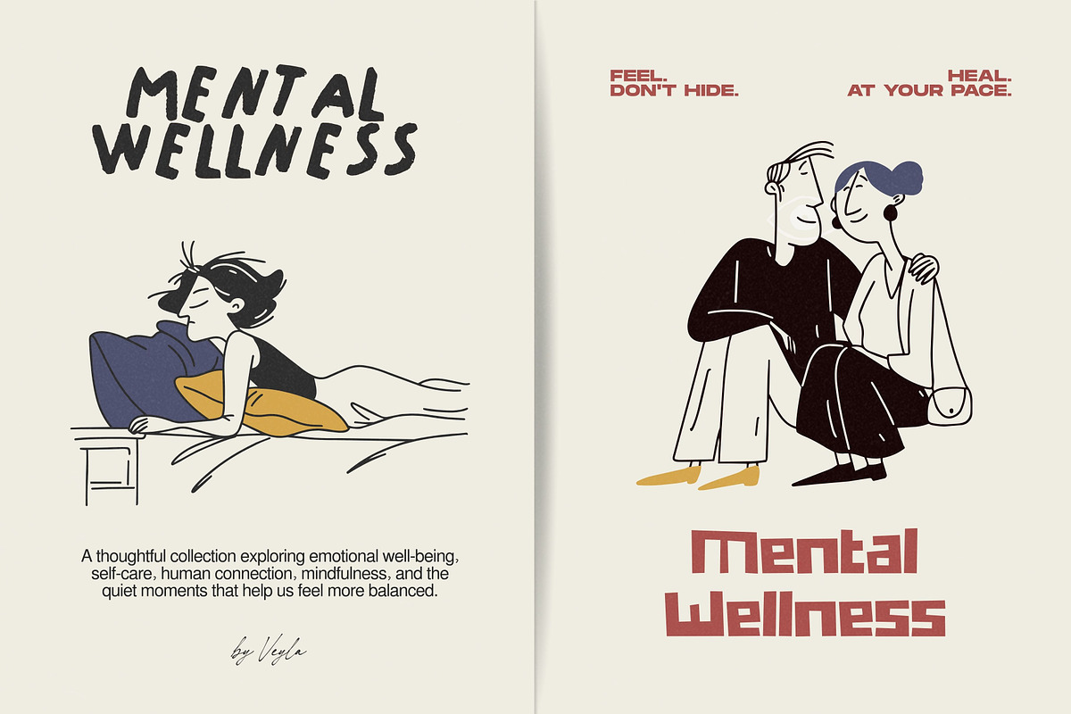 Mental Wellness: 50 Mindful Moments, a Person Illustration by Veyla (Photo 11 of 15)