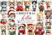 Kitten Christmas Clipart Png, an Illustration by SinaCreation (Thumbnail 1 of 5)