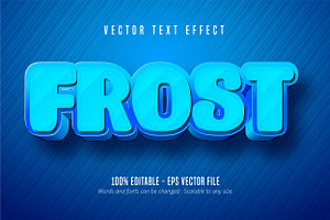 Frost Text Effect, Editable Style