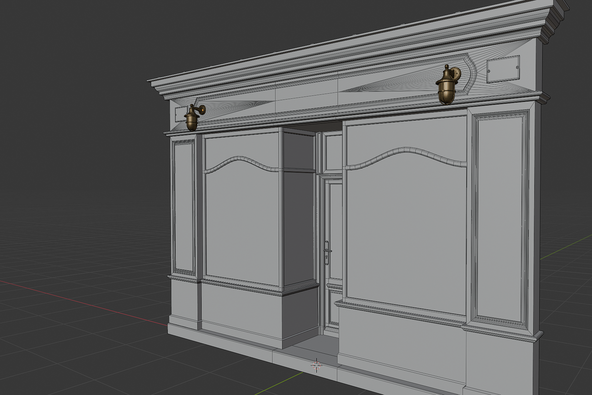 Parisian vintage storefront 3, an Architecture 3D Model by happy brush (Photo 9 of 10)