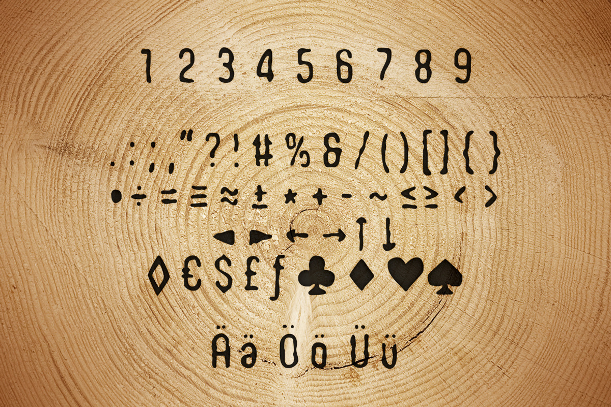 WoodBurn. Handcrafted Font preview 5