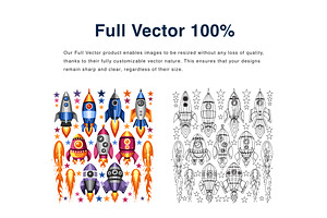 Rocket Elements Vector Illustration