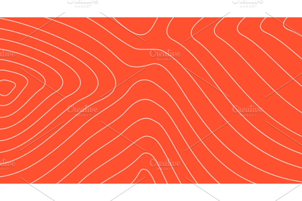 Salmon fish meat pattern, an Animal Illustration by Vector Tradition (Photo 3 of 3)