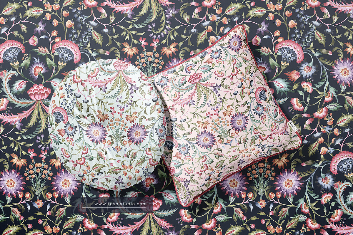 Ethnic Florals Watercolor Chintz!, a Pattern Graphic by Pink Linen (Photo 7 of 12)
