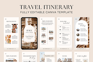 Digital Travel Itinerary Template, a Magazine Template by ShopRShop
