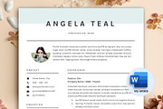 Professional Resume CV Template Word, a Resume Template by GResume (Thumbnail 1 of 9)