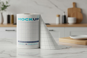 Towel Paper Roll Mockups, a Mockup by Luuqas Design