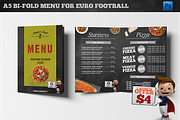 A5 Bi-Fold Menu Euro 2016 Football, a Brochure Template by Studio 19 (Thumbnail 1 of 7)