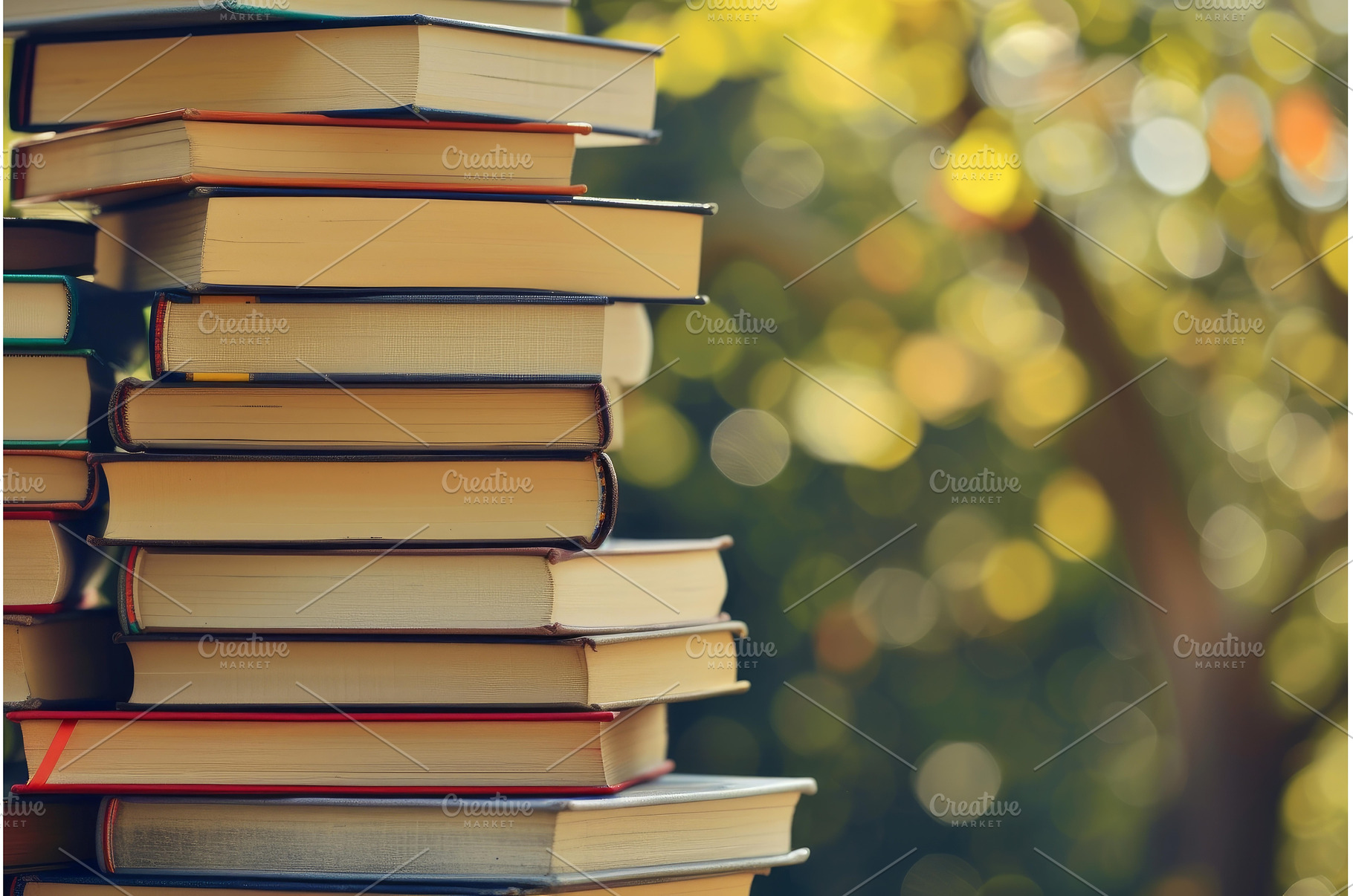 Tower of knowledge: stacked books, a School & Education Photo by Ylivdesign