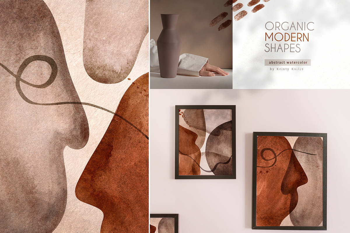 Organic Modern Shapes Watercolor set, a Decorative Illustration by Peace ART (Photo 14 of 17)