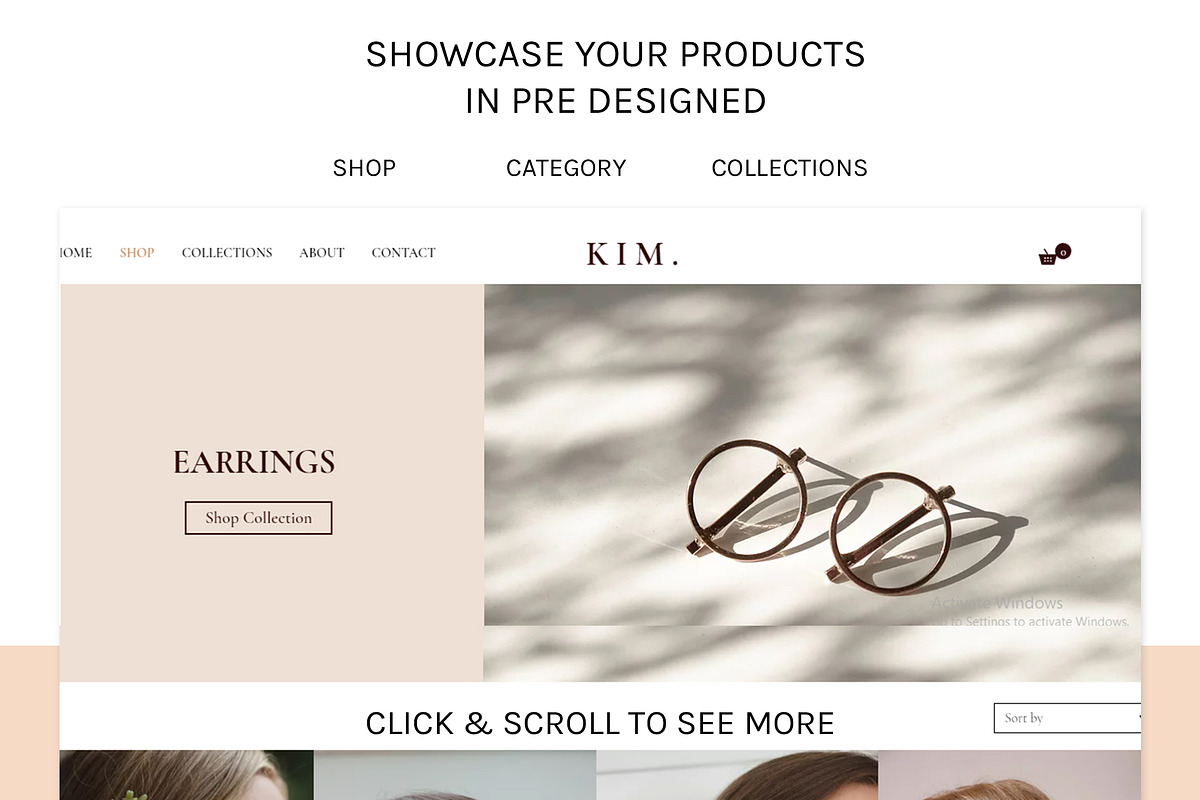 Wix Ecommerce Website Template | KIM, a Wix Template by Design Unique (Photo 2 of 10)
