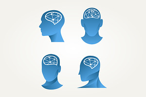 artificial intelligence brain icon, a Branding & Logo Template by Blazybone