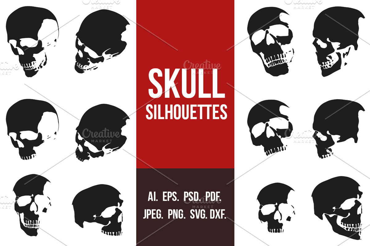 Skull silhouettes, an Object Graphic by CGterminal (Photo 1 of 2)