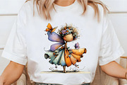 Whimsical Spring Fairy Clipart, an Illustration by designcity5 (Thumbnail 5 of 5)