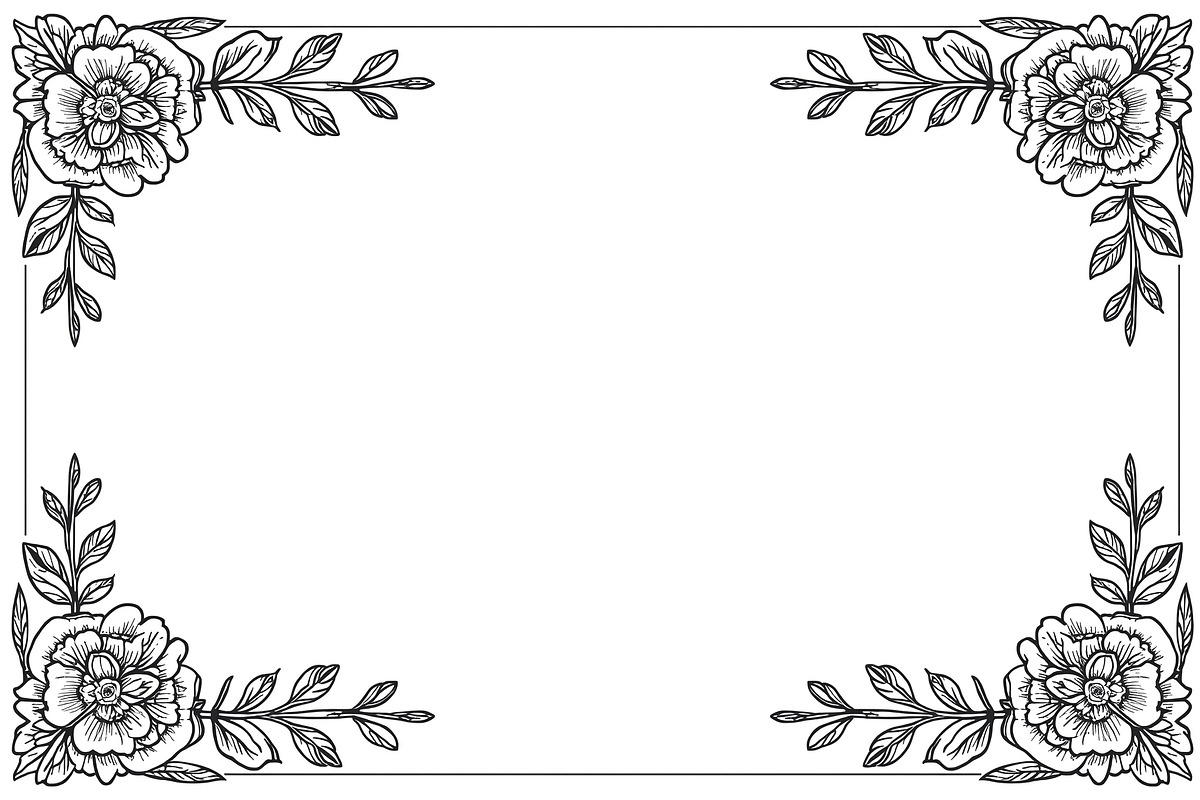 Floral Laser Cut Frame Set, an Illustration by jahid234 (Photo 7 of 9)