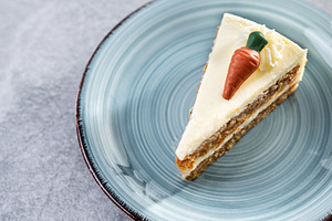 Carrot cake slice with cream cheese frosting, a Food & Drink Photo by etorres69